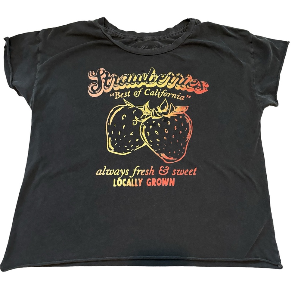 Anthropologie Midnight Rider Strawberry Tee